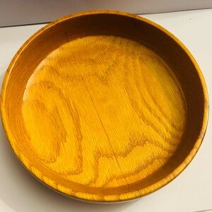 Elegant Hand-carved Oak Bowl